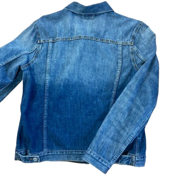 Gap 1969 Women's Iconic Jean Jacket Edgy Metal Studs, Classic Medium Fade, Large - Picture 5 of 15